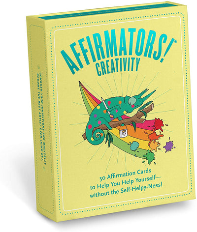 Knock Knock Affirmators! Creativity Deck: 50 Affirmation Cards to Help You Help Yourself - Without the Self-Helpy-Ness!
