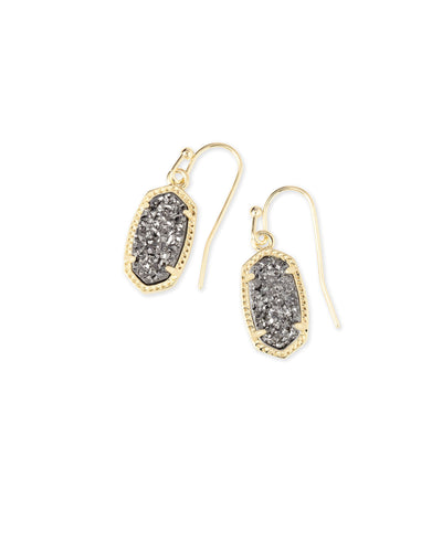 Lee Gold Drop Earring in Platinum Drusy | Unique Gifts That Make a Statement