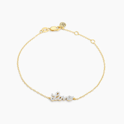 Gold All You Need Is Chain Bracelet