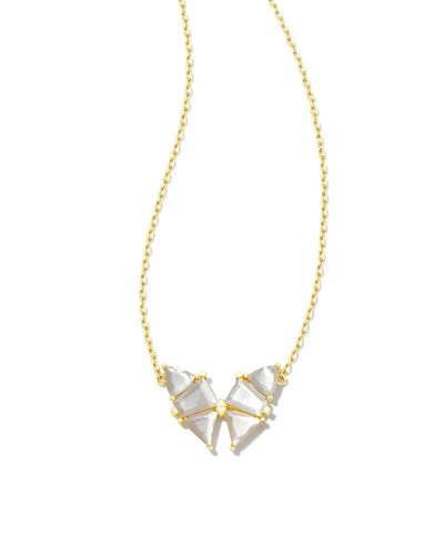 Blair Butterfly Necklace in Gold Ivory Mother of Pearl