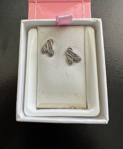 Children's Sterling Silver Ballet Slipper Earrings