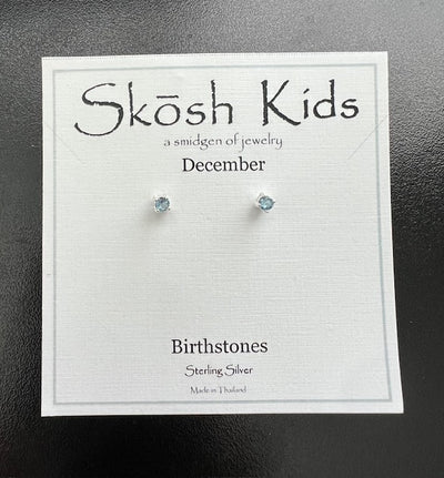 December 3MM Sterling Silver Studs
