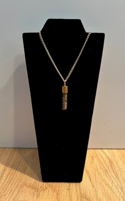 Earth Vial Stone Necklace