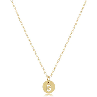 E Newton 16" Necklace Gold Disc G