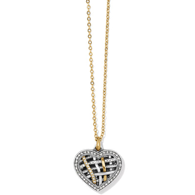 Brighton Neptune's Rings Woven Heart Petite Necklace