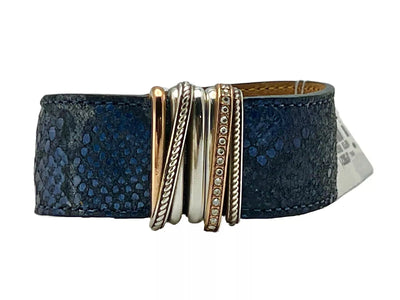Neptune's Rings Wide Leather Bracelet