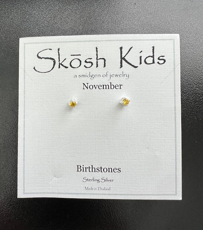 November 3MM Sterling Silver Studs