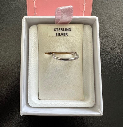 Children's Sterling Silver Polished Band Ring Size 1