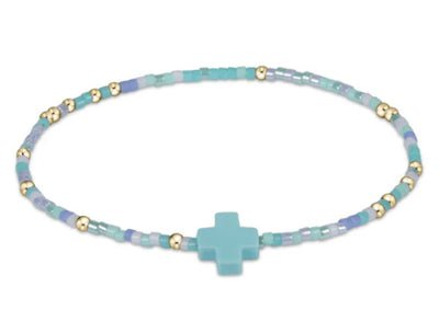 E Girl Hope Unwritten Signature Cross Bracelet - Sea Said