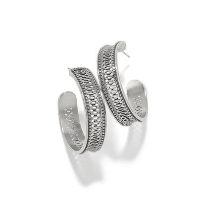 Ferrara Siena Silver Large Hoops