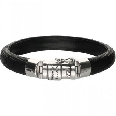Men's Black Leather Bracelet