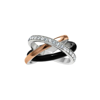 Neptune's Rings Black Trio Ring Size 7
