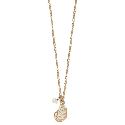 Sunset Cove Oyster Duo Necklace