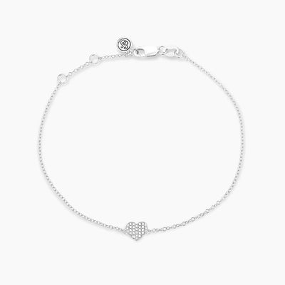 Silver All Heart Bracelet