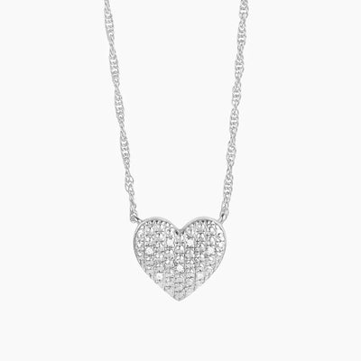Silver All of My Heart Pendant Necklace