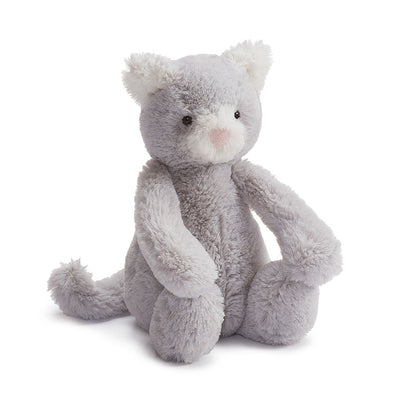 Bashful Grey Kitty Plush