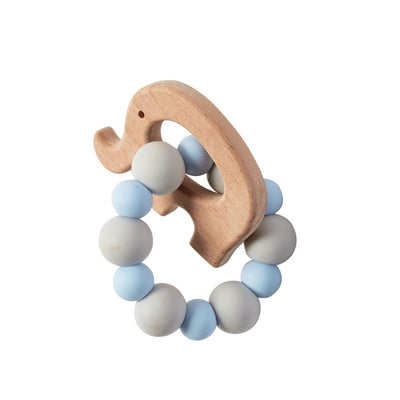 Elephant Wood Teether Blue | Unique Gifts That Make a Statement