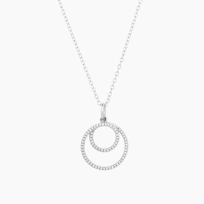 Silver Inner Circle Pendant Necklace