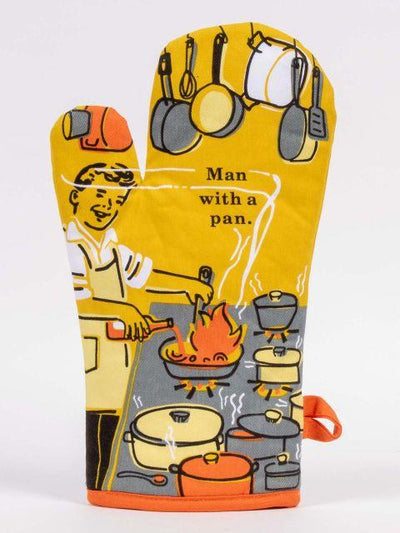 Man With A Pan Oven Mitt | Unique Gifts That Make a Statement