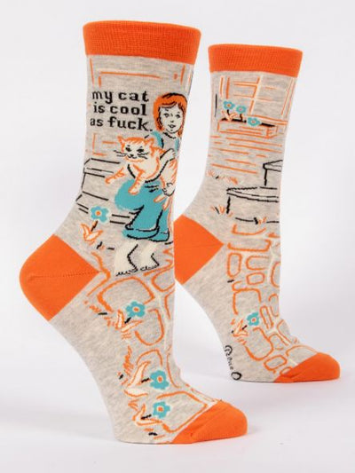My Cat Is Cool As Fuck Women's Socks | Unique Gifts That Make a Statement