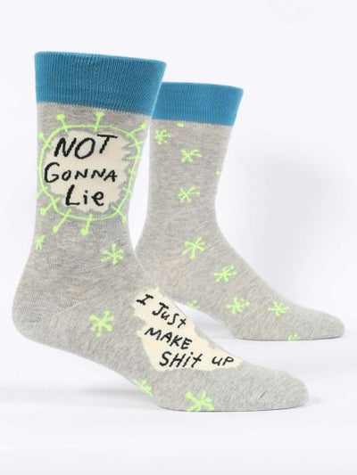 Not Gonna Lie,I Just Make Shit Up Men's Socks