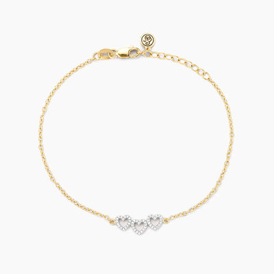 Gold Spread Love Chain Bracelet