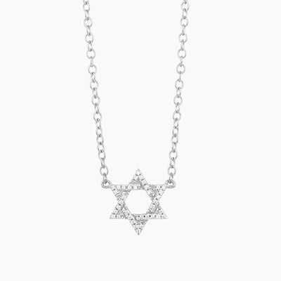 Silver Star of David Necklace
