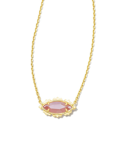 Genevieve Short Necklace Pink Cats Eye