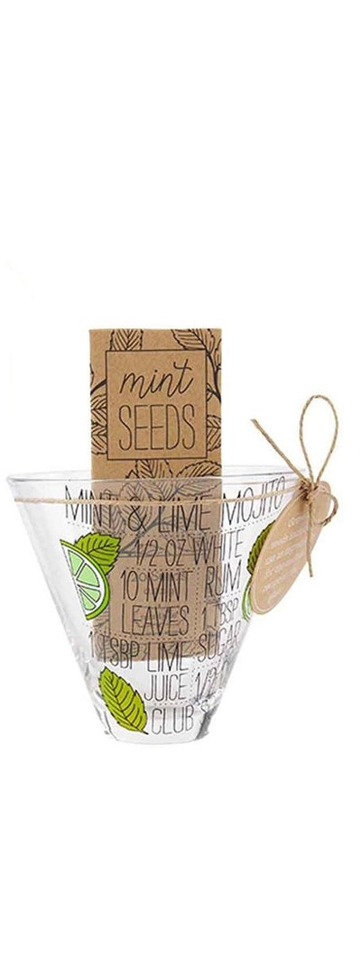 Mint Recipe Seed Glass